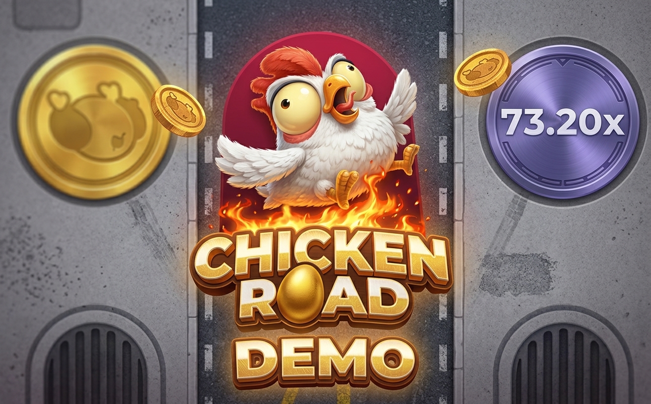 Chicken road demo play screen with virtual credits balance